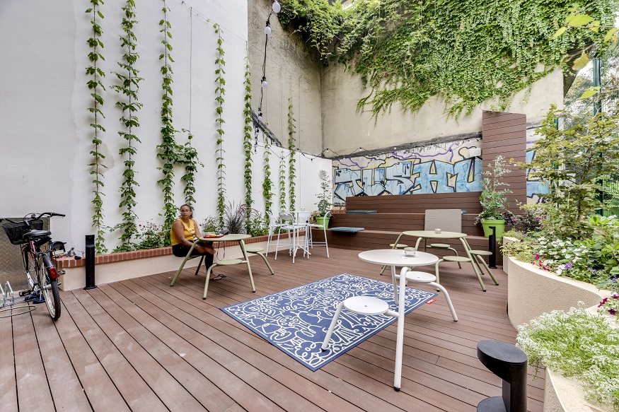 best hostels in paris, The People Hostel – Paris 12 outdoor terrace