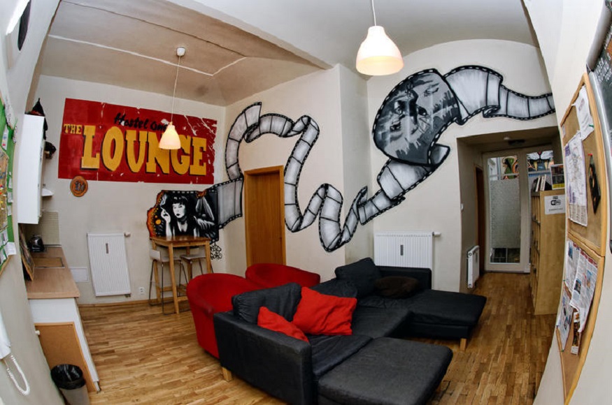 best party hostels in prague, sofas in Hostel One Prague