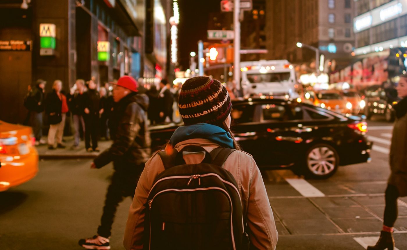 Backpacking USA - New York road