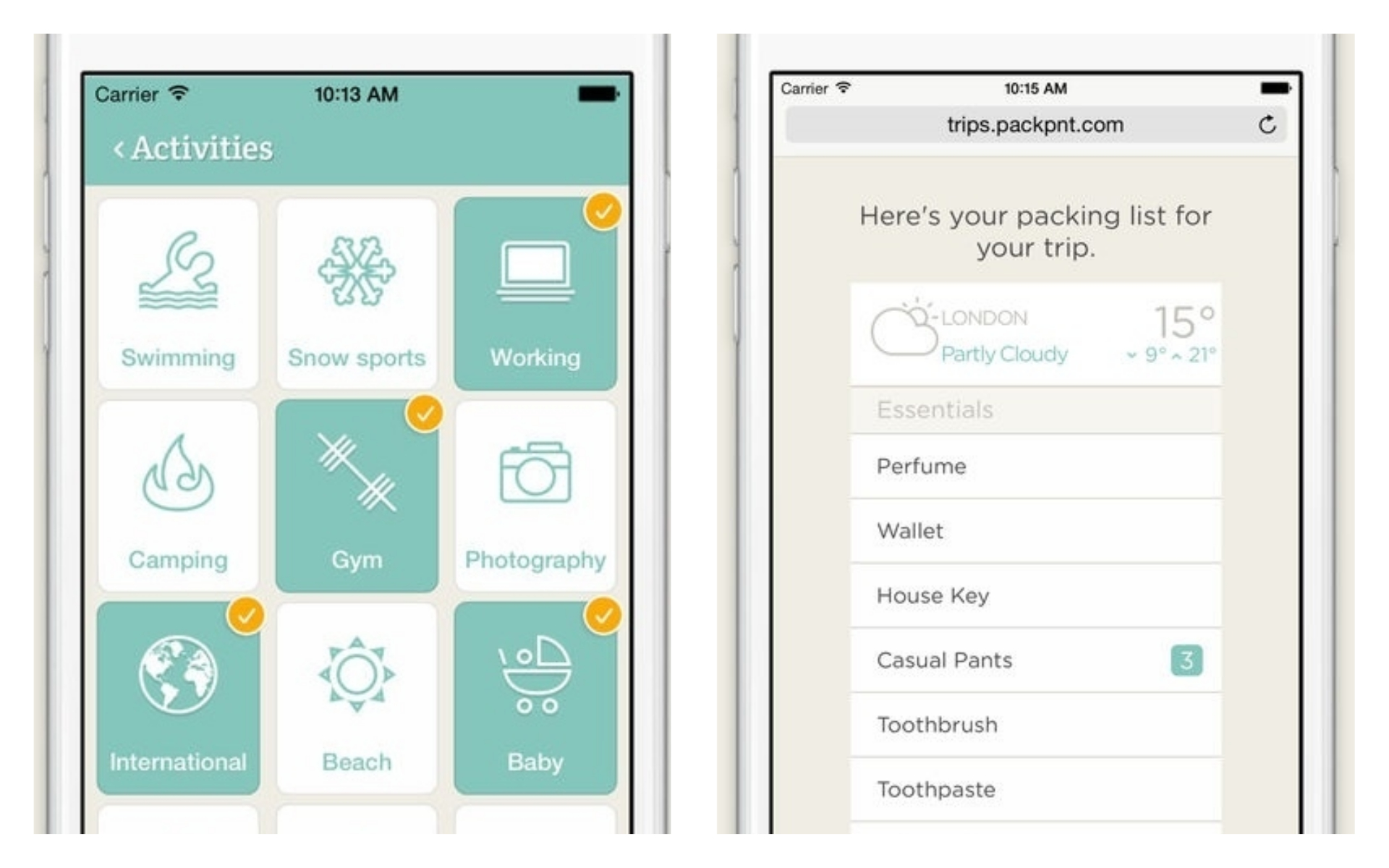 Best Travel Apps - PackPoint