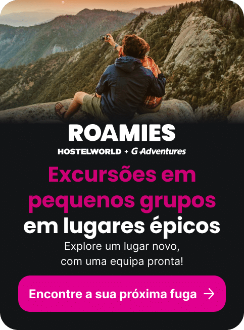 Passeios em pequenos grupos
em lugares épicos
Explore um lugar novo,
com uma equipe pronta!
Encontre sua próxima fuga